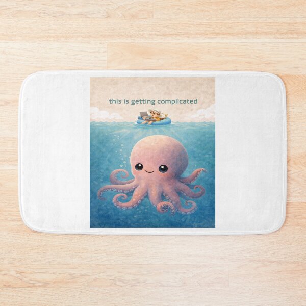 Item preview, This Is Getting Complicated T-Shirt – Cute Octopus Shirt, Subtle Funny Graphic Tee, Calm Humor Work From Home Shirt designed and sold by tonyhopeirl.