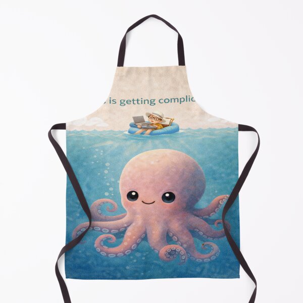 Item preview, This Is Getting Complicated T-Shirt – Cute Octopus Shirt, Subtle Funny Graphic Tee, Calm Humor Work From Home Shirt designed and sold by tonyhopeirl.