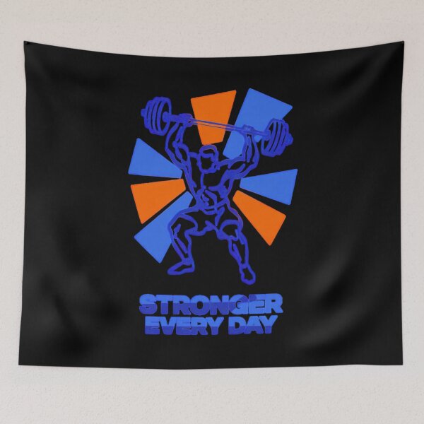 Item preview, Stronger Every Day – Minimalist Fitness Line Art Vector | Motivational Gym Design designed and sold by Design_Your_Day.