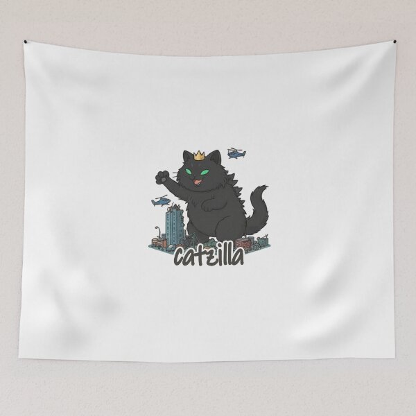 Item preview, giant cat destroy city designed and sold by likekillersx.