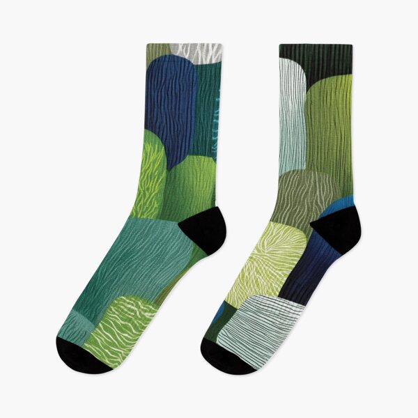 Item preview, Textured Abstract Green and Blue Organic Shapes designed and sold by DGtaLrtcom.