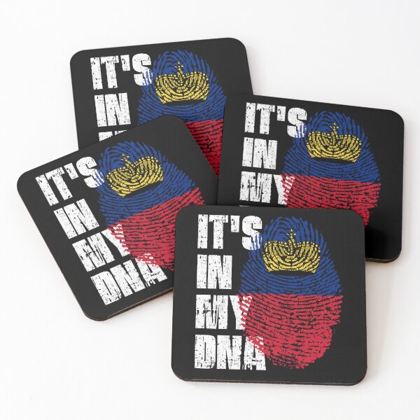 Item preview, IT'S IN MY DNA Liechtenstein Flag Roots designed and sold by CosmoKitsch.