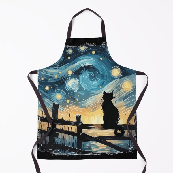 Item preview, Starry Night Cat Van Gogh designed and sold by BrownHorse90s.