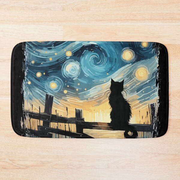 Item preview, Starry Night Cat Van Gogh designed and sold by BrownHorse90s.