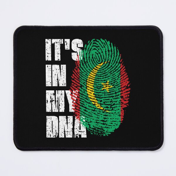 Item preview, IT'S IN MY DNA Mauritania Flag Roots designed and sold by CosmoKitsch.