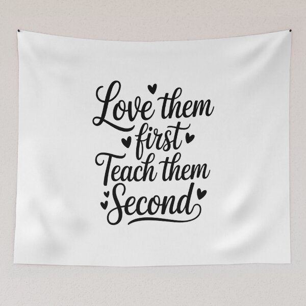 Item preview, Love Them First Teach Them Second Teacher Valentines designed and sold by Jacky-Design.