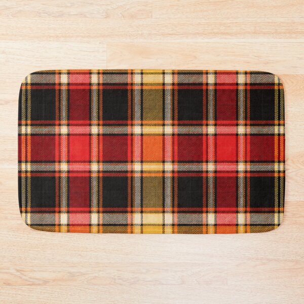 Item preview, Bold Retro Tartan Plaid Pattern in Black, Red & Gold (AI-Generated) designed and sold by Cleora Art .
