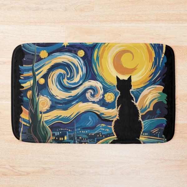 Item preview, Starry Night Cat Van Gogh designed and sold by BrownHorse90s.