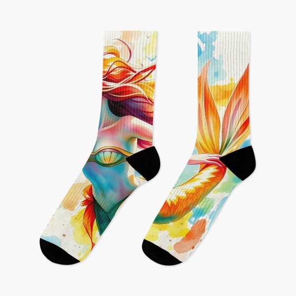 Item preview, Colorful Mermaid Swimming designed and sold by cuprum.
