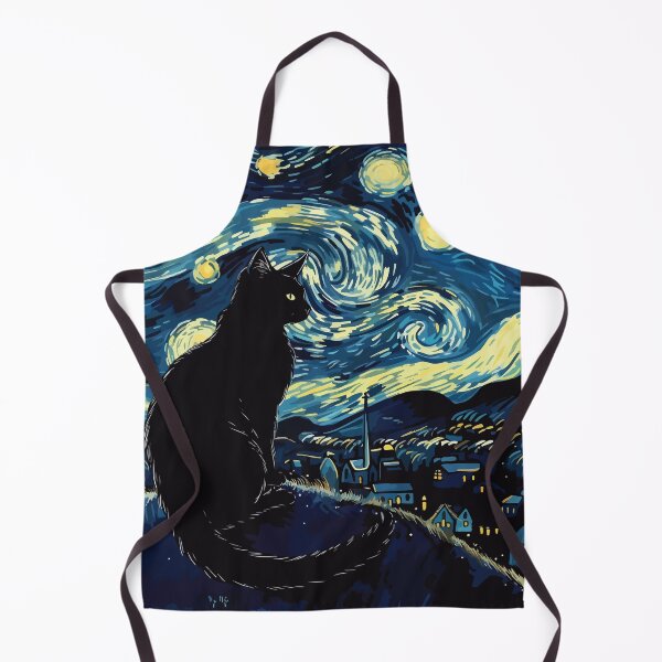 Item preview, Starry Night Cat Van Gogh designed and sold by BrownHorse90s.