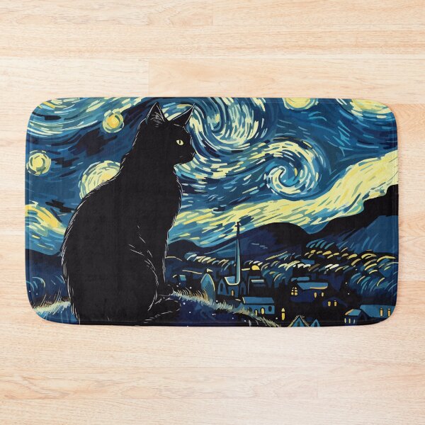 Item preview, Starry Night Cat Van Gogh designed and sold by BrownHorse90s.