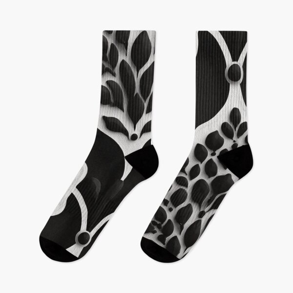 Item preview, Elegant Black and White 3D Floral Damask Art designed and sold by DGtaLrtcom.