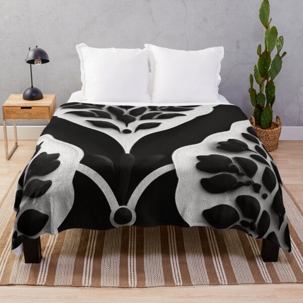 Item preview, Elegant Black and White 3D Floral Damask Art designed and sold by DGtaLrtcom.