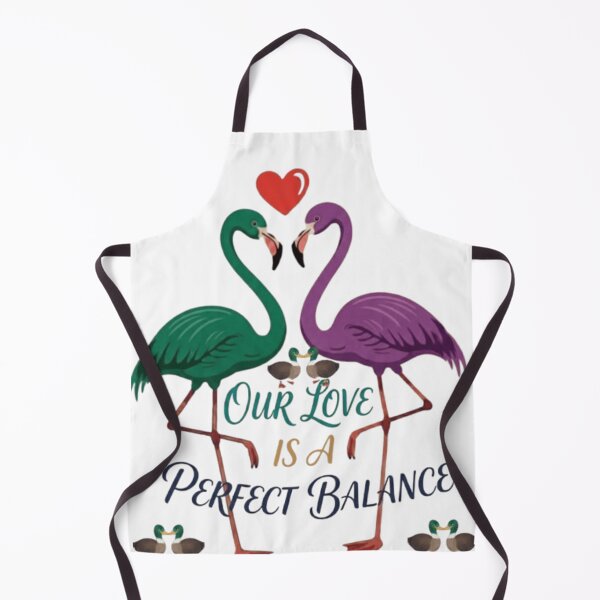 Item preview, Our Love Is a Perfect Balance – Cute Flamingo Couple Love Illustration designed and sold by GloboStyle Design .