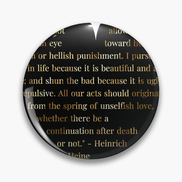 Item preview, Heinrich Heine Quote in Heart designed and sold by TheIconSmith.