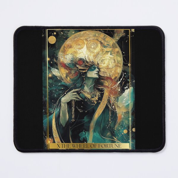 Item preview, X The Wheel od Fortune Tarot Card Illustration designed and sold by Thunderg1rl.