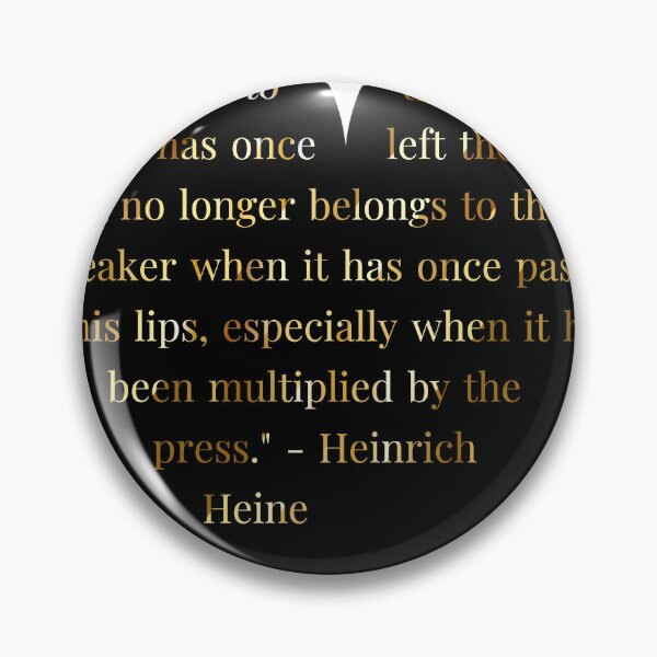 Item preview, Heinrich Heine Quote in Heart designed and sold by TheIconSmith.