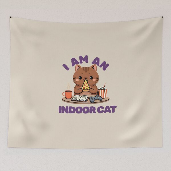 Item preview, Copy of I'm An Indoor Cat Game Cat Pizza designed and sold by dudelinart.