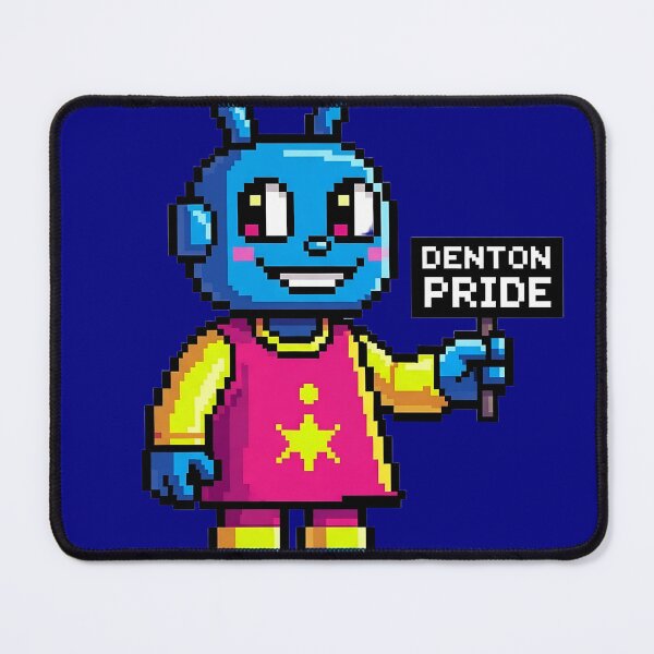 Item preview, Retro Pixel Alien - Denton Pride 8-bit Community Art designed and sold by rendstuff ⭐⭐⭐⭐⭐.