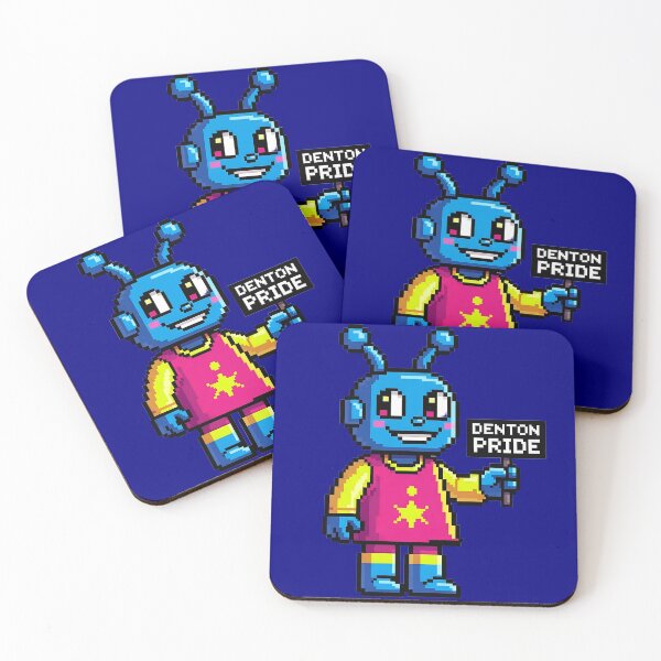 Item preview, Retro Pixel Alien - Denton Pride 8-bit Community Art designed and sold by rendstuff ⭐⭐⭐⭐⭐.
