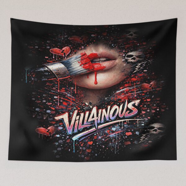 Item preview, Red lips Villainous street art  designed and sold by Natart1004.