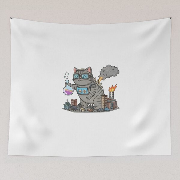 Item preview, crazy kaiju cat designed and sold by likekillersx.