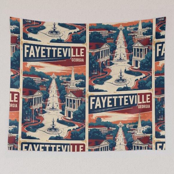 Item preview, Fayetteville Georgia USA Vintage Travel Tourism  designed and sold by TravelersGems.