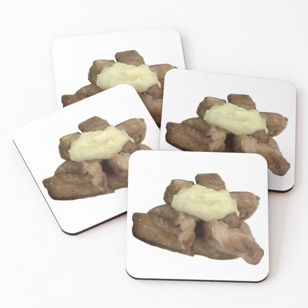 Item preview, Meat cube steak, isolated on white background, Diced beef cubes roasting designed and sold by pipikijung.