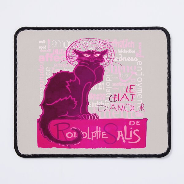 Item preview, Le Chat DAmour With Romantic Language Background designed and sold by taiche.