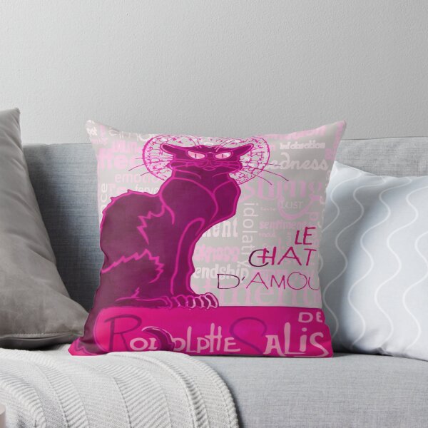 Item preview, Le Chat DAmour With Romantic Language Background designed and sold by taiche.