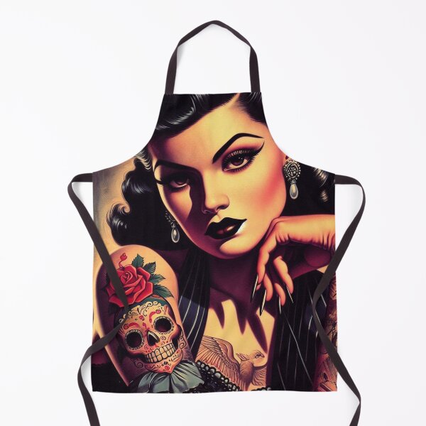 Item preview, Cute Tattooed Goth Girl designed and sold by PulpVintage.