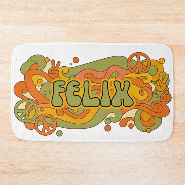 Item preview, Felix Retro Groovy 70s Peace Sign Name Art designed and sold by MBBialyPiksel.