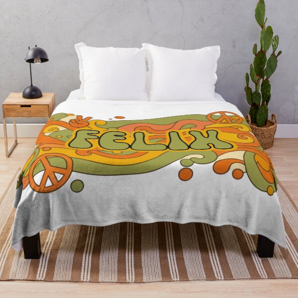 Item preview, Felix Retro Groovy 70s Peace Sign Name Art designed and sold by MBBialyPiksel.