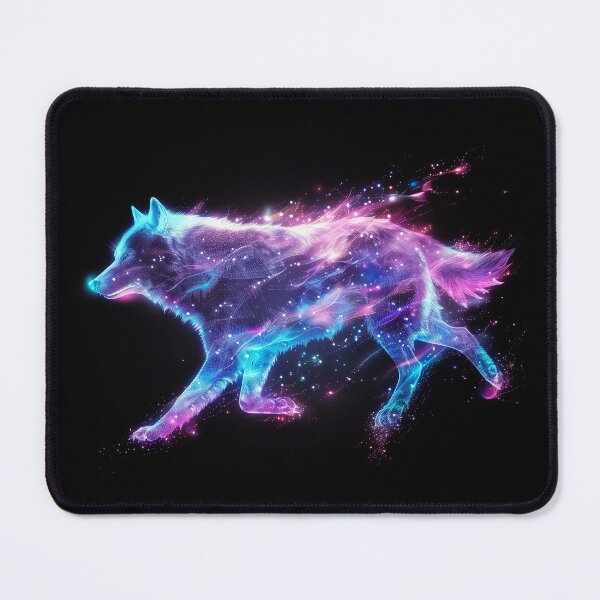 Item preview, Running Wolf Galaxy Art – Dark Spectrum Spirit Animal Design designed and sold by PSYNOVA.