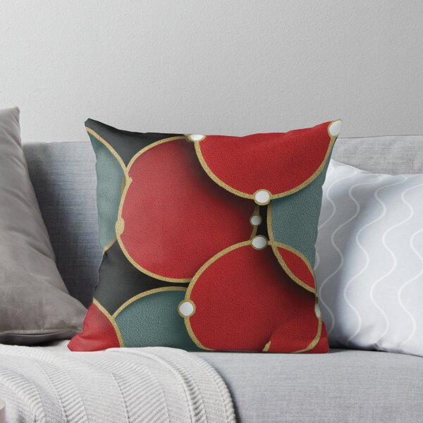 Artikelvorschau, Elegante geometrische Goldkreise in Rot und Blau entworfen und verkauft von DGtaLrtcom.