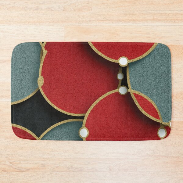 Item preview, Elegant Red and Blue Geometric Gold Circles designed and sold by DGtaLrtcom.