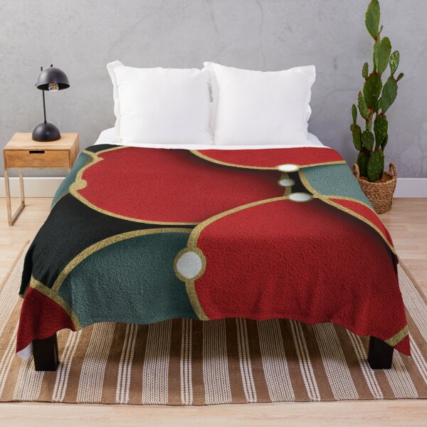 Item preview, Elegant Red and Blue Geometric Gold Circles designed and sold by DGtaLrtcom.