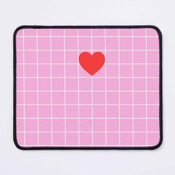 Item preview, Minimal Pink Grid with Centered Red Heart designed and sold by imperiumpublicitario .