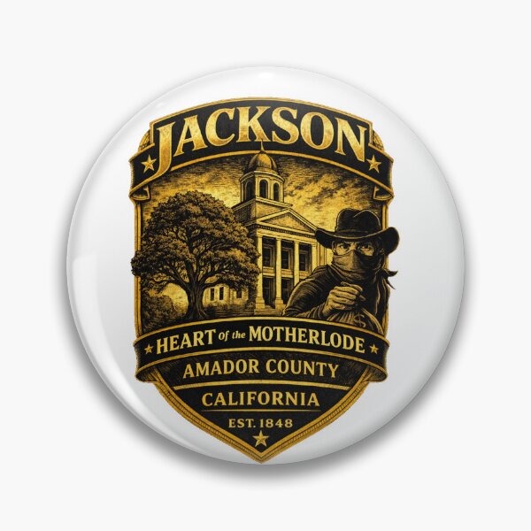 Item preview, Jackson, California – Historic Crest design designed and sold by The Sierra Mountain Corner.