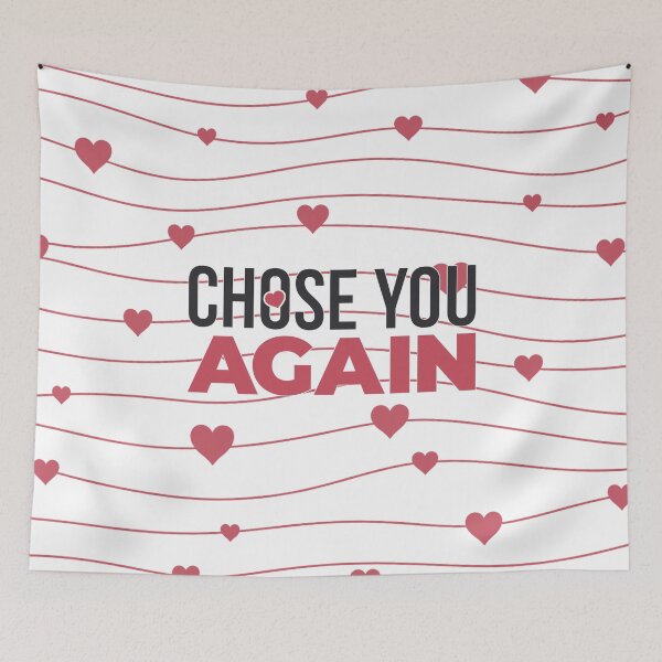 Item preview, Chose You Again Modern Couple Quote designed and sold by PixelGrafiks.
