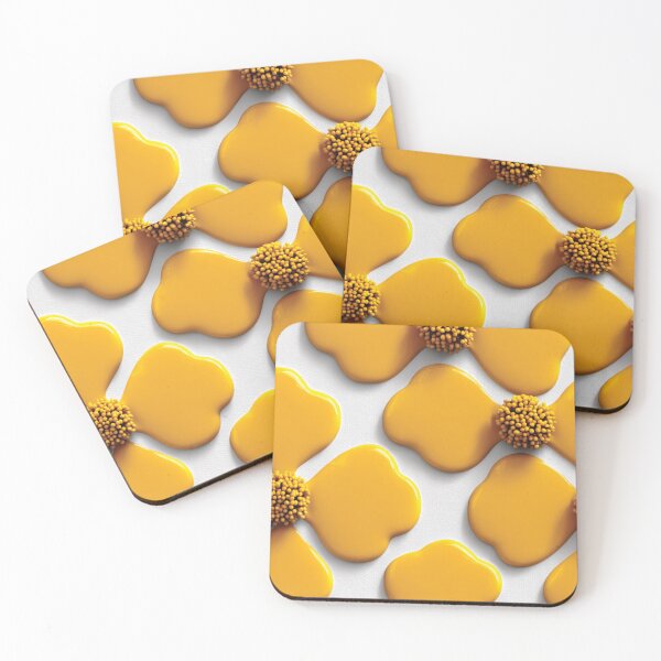 Item preview, Glossy Yellow 3D Abstract Floral Art designed and sold by DGtaLrtcom.