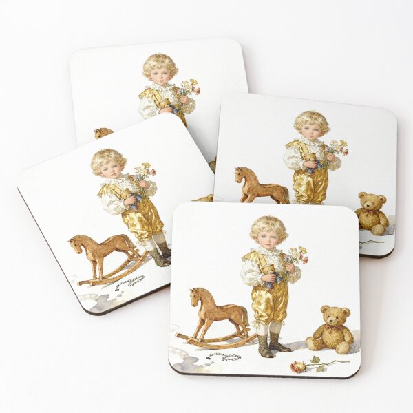 Item preview, Vintage art Child playing with his toys cute retro design designed and sold by Vintage Designs +.