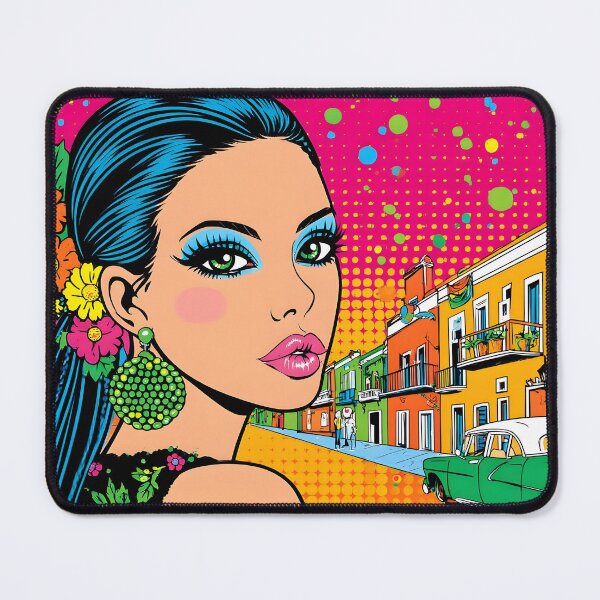 Item preview, Vibrant Pop Style Portrait with Colorful Background designed and sold by Artessie.