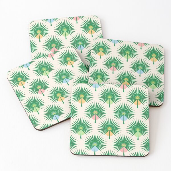 Item preview, Fan Palm Leaves on Yellow designed and sold by Pinkdeer Designs.