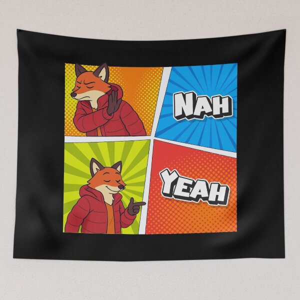 Item preview, Yeah Nah Comic Fox Meme designed and sold by Ivy-Triggs.