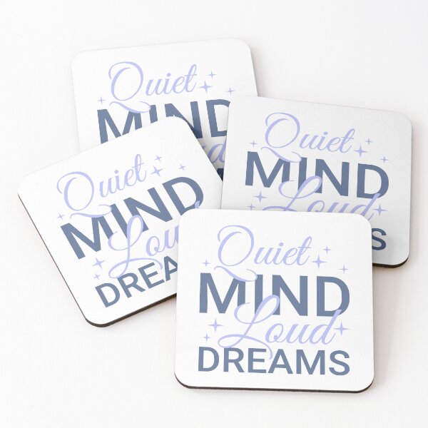 Item preview, Quiet Mind, Loud Dreams Minimal Motivational Typography Design designed and sold by LkmDsgn.