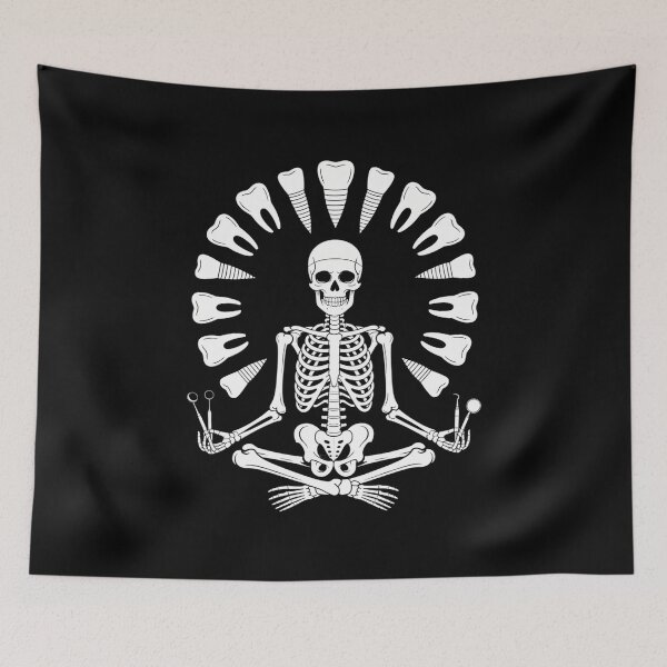 Item preview, Funny Skeleton Yoga Dental Hygienist Dentist designed and sold by TikCore.