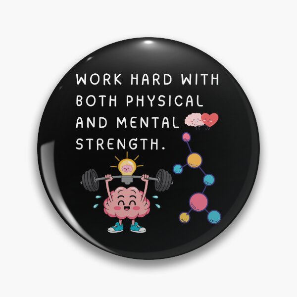 Item preview, Work Hard Physical and Mental Strength Brain Fitness designed and sold by Whimsy Works.