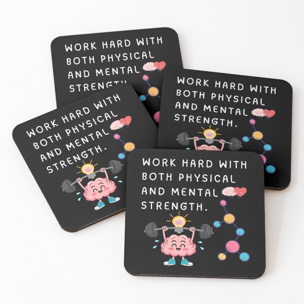 Item preview, Work Hard Physical and Mental Strength Brain Fitness designed and sold by Whimsy Works.