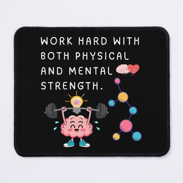 Item preview, Work Hard Physical and Mental Strength Brain Fitness designed and sold by Whimsy Works.